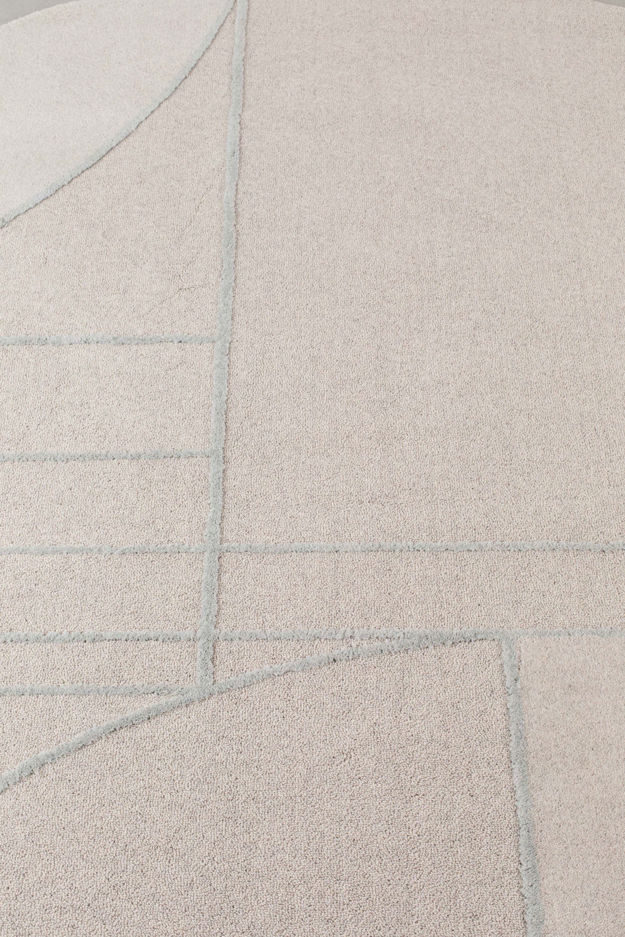 Zuiver Bliss Grey & Blue Round Rug 240cm